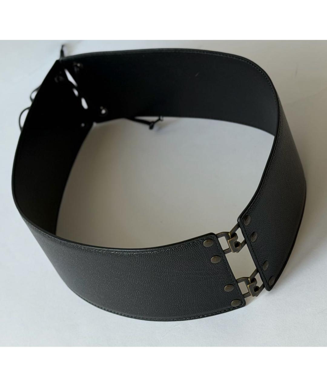 SAINT LAURENT Черный кожаный ремень, фото 9