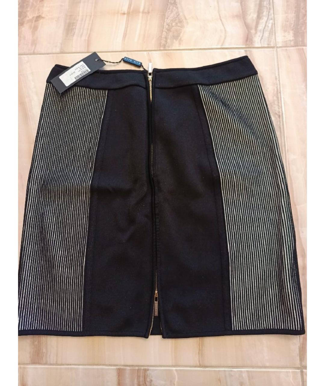 ELIE SAAB Черная вискозная юбка миди, фото 2