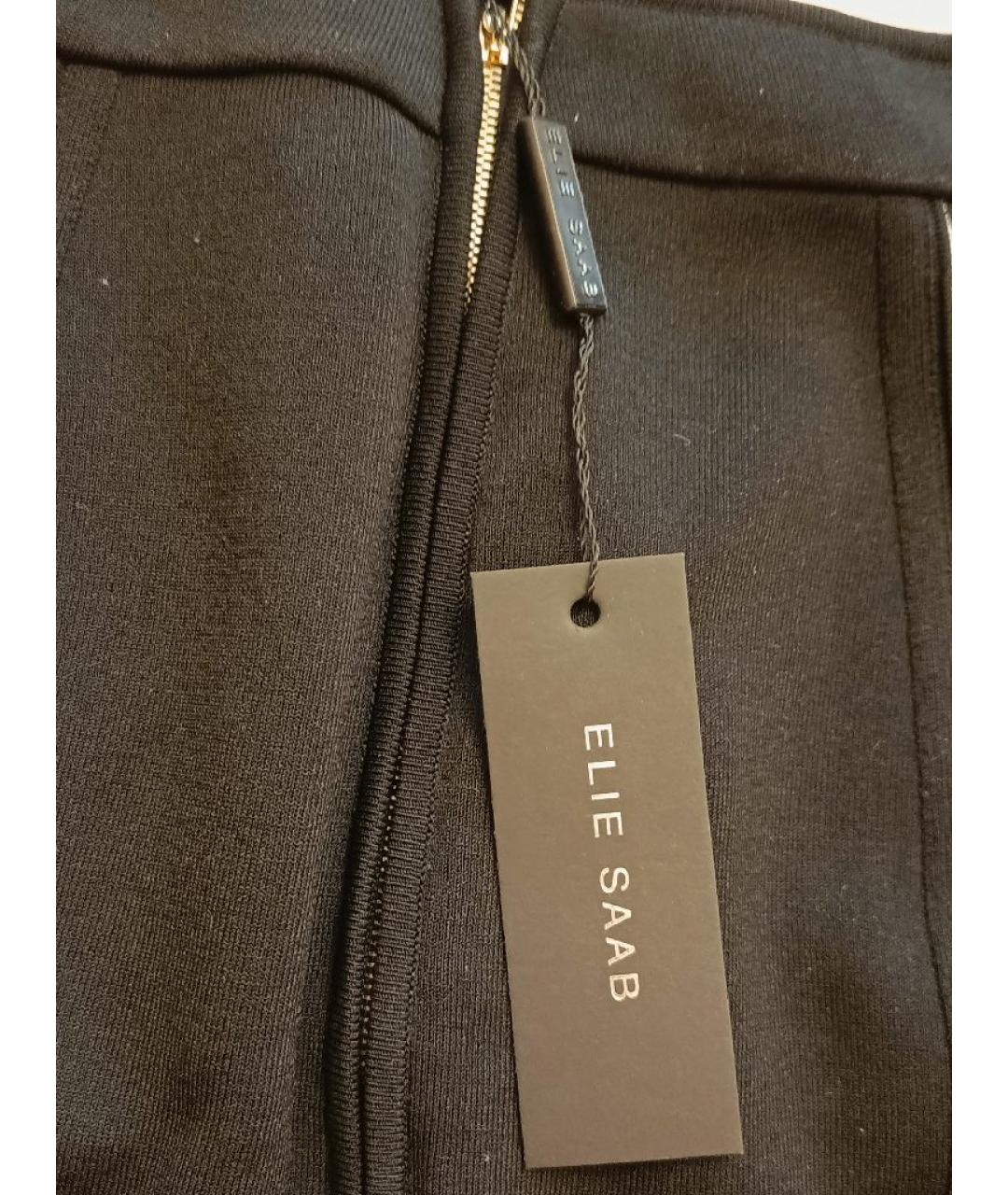 ELIE SAAB Черная вискозная юбка миди, фото 4