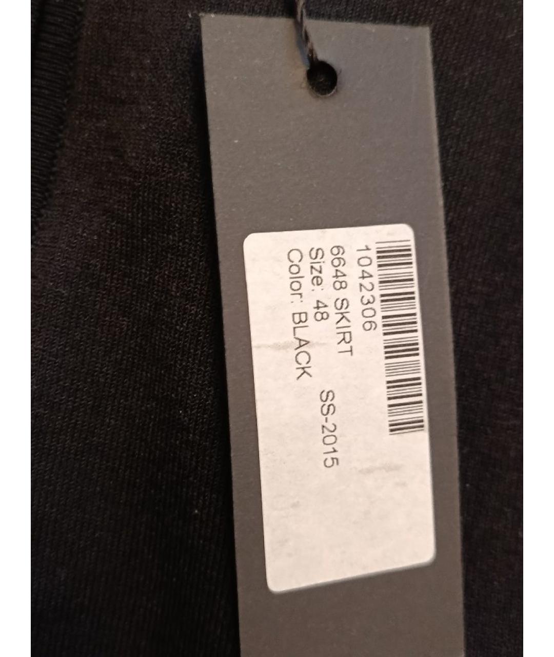 ELIE SAAB Черная вискозная юбка миди, фото 5