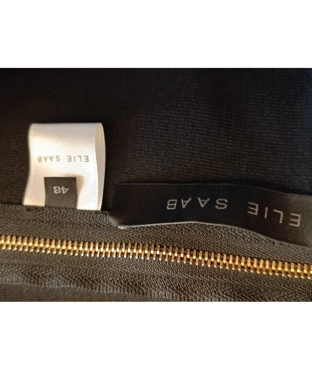 ELIE SAAB Черная вискозная юбка миди, фото 6