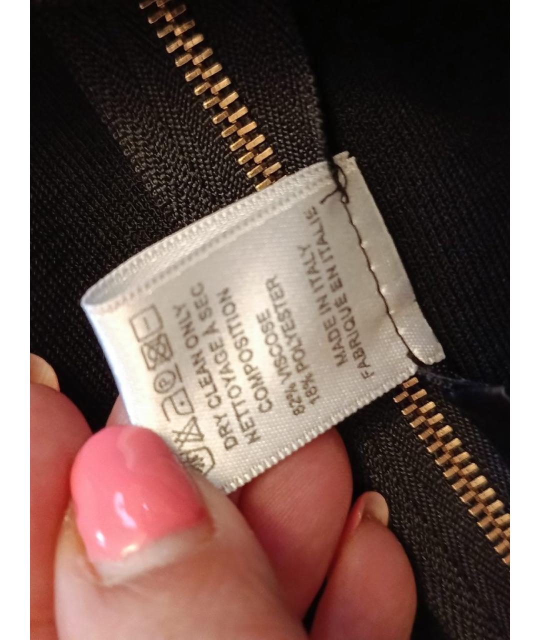 ELIE SAAB Черная вискозная юбка миди, фото 7