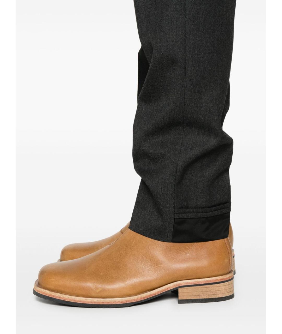 PRADA Серые шерстяные классические брюки, фото 2