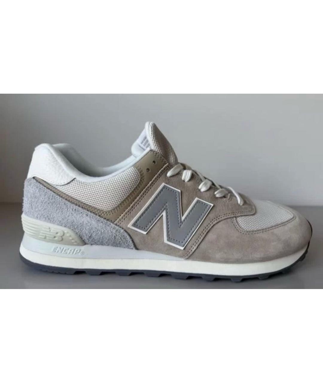 NEW BALANCE Бежевые замшевые кроссовки, фото 5