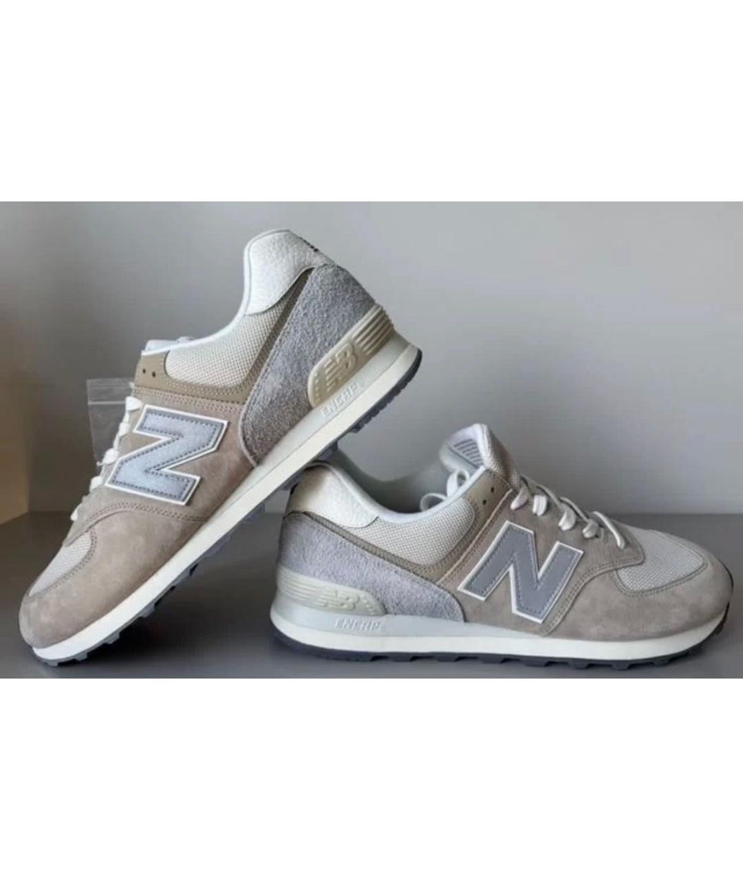 NEW BALANCE Бежевые замшевые кроссовки, фото 2