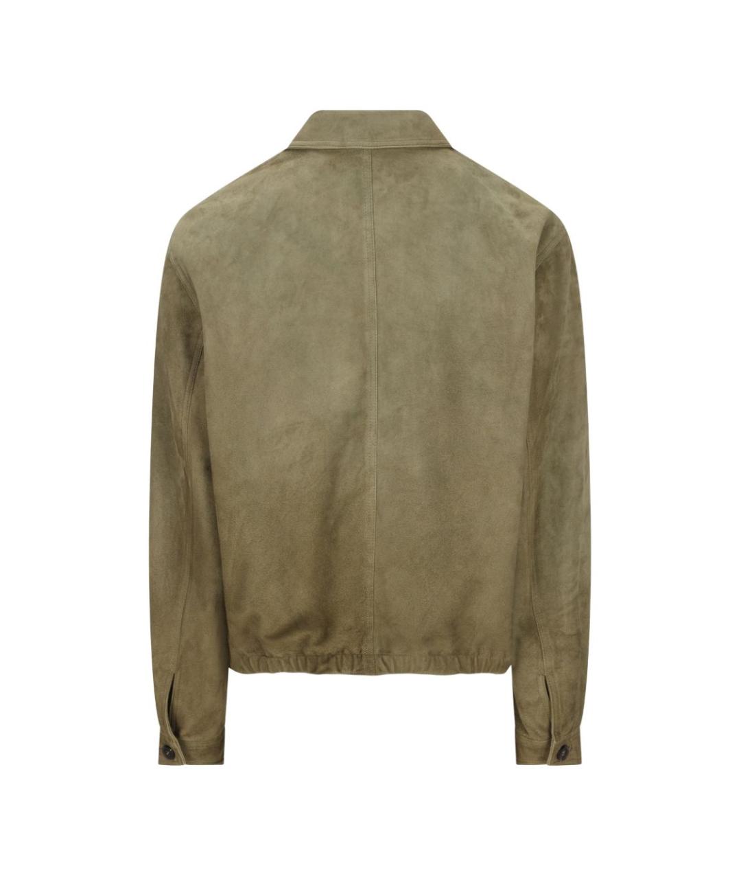 PRADA Зеленая кожаная куртка, фото 2