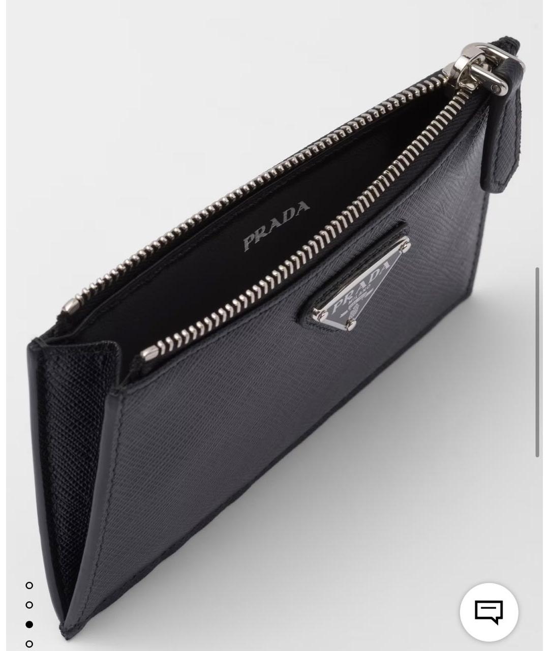PRADA Черный кожаный кошелек, фото 3