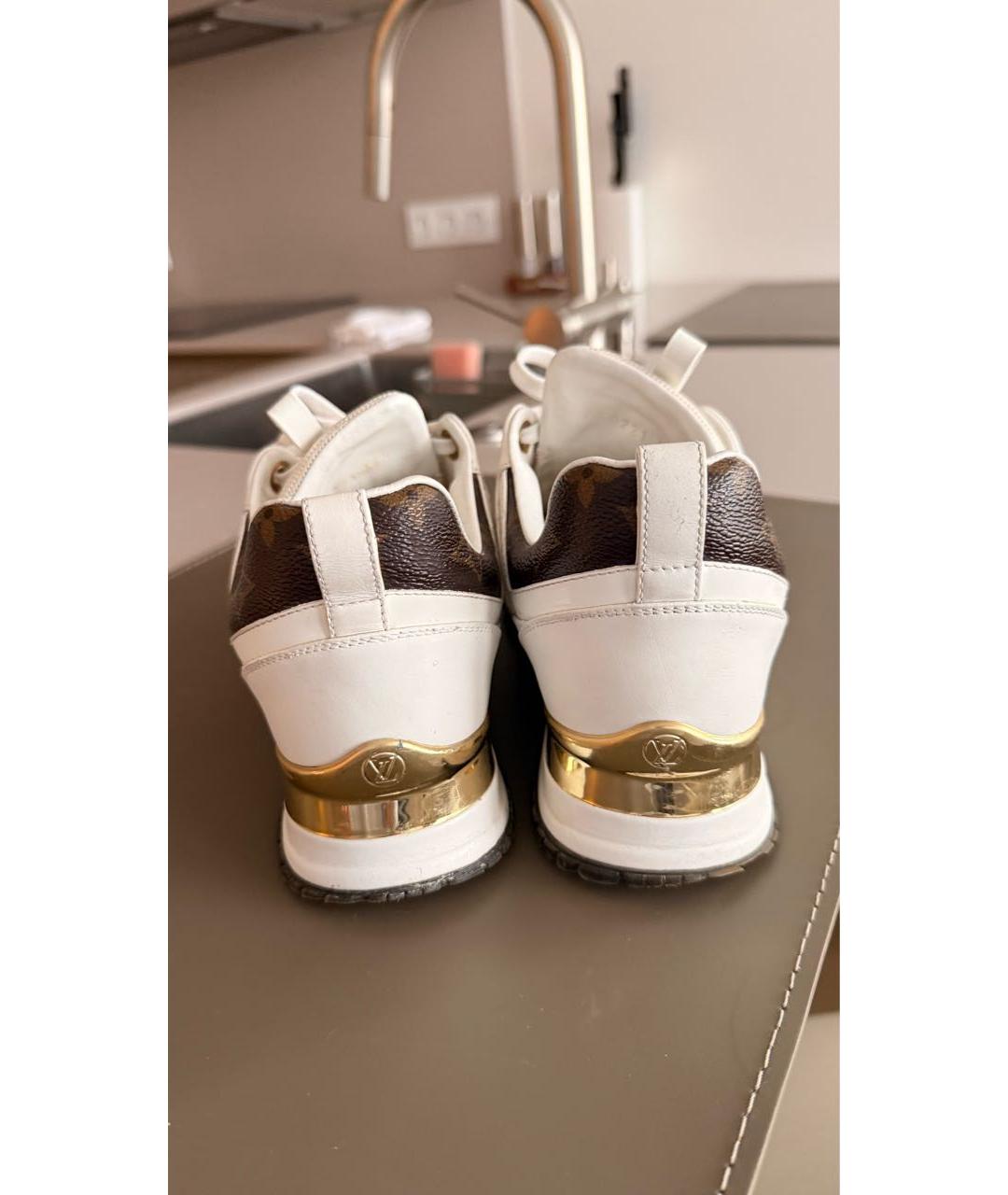 LOUIS VUITTON Белые кожаные кроссовки, фото 3