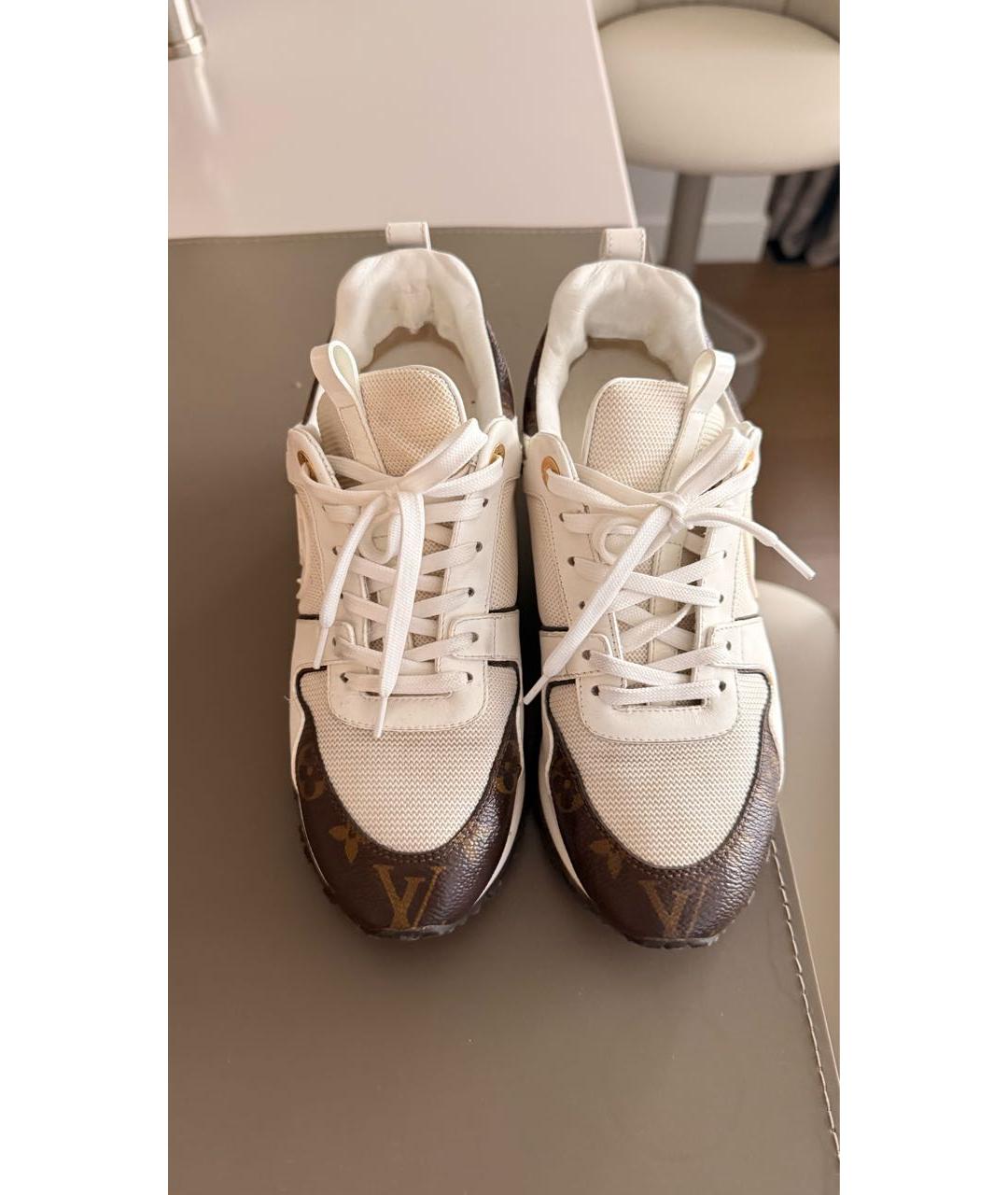 LOUIS VUITTON Белые кожаные кроссовки, фото 2