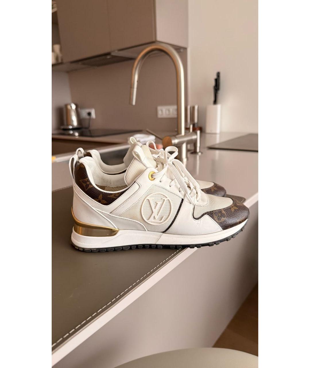 LOUIS VUITTON Белые кожаные кроссовки, фото 5