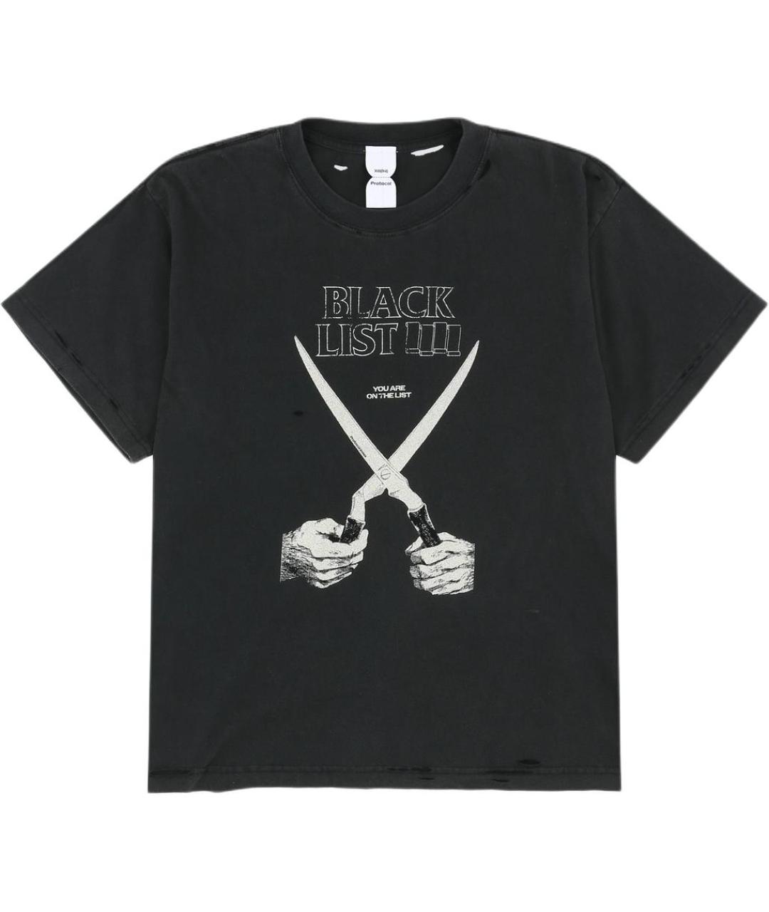 PROTOCOL INDEX Черная хлопковая футболка, фото 1