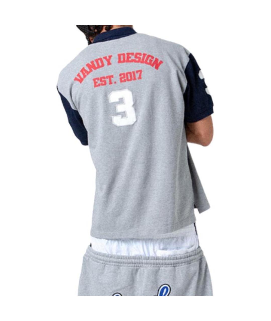 PROTOCOL INDEX Серое хлопковое поло с коротким рукавом, фото 4