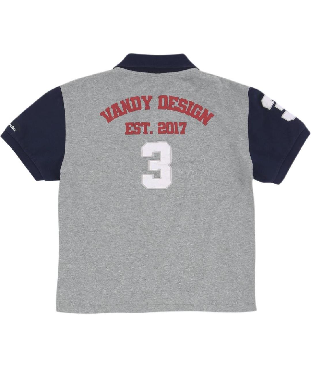 PROTOCOL INDEX Серое хлопковое поло с коротким рукавом, фото 2