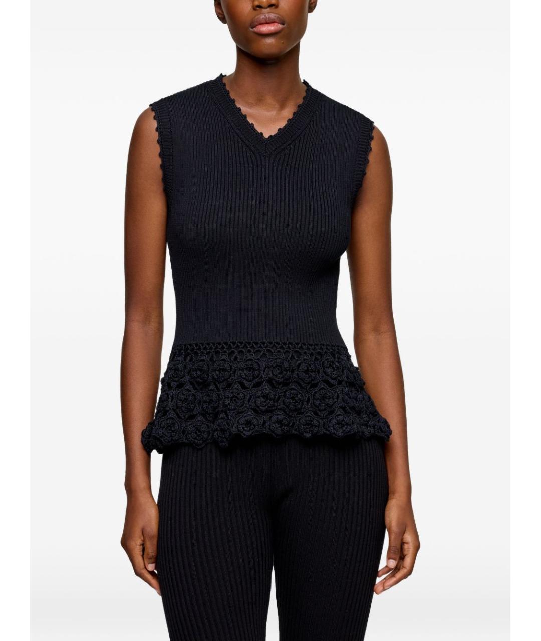 GANNI Черная полиамидовая жилетка, фото 2