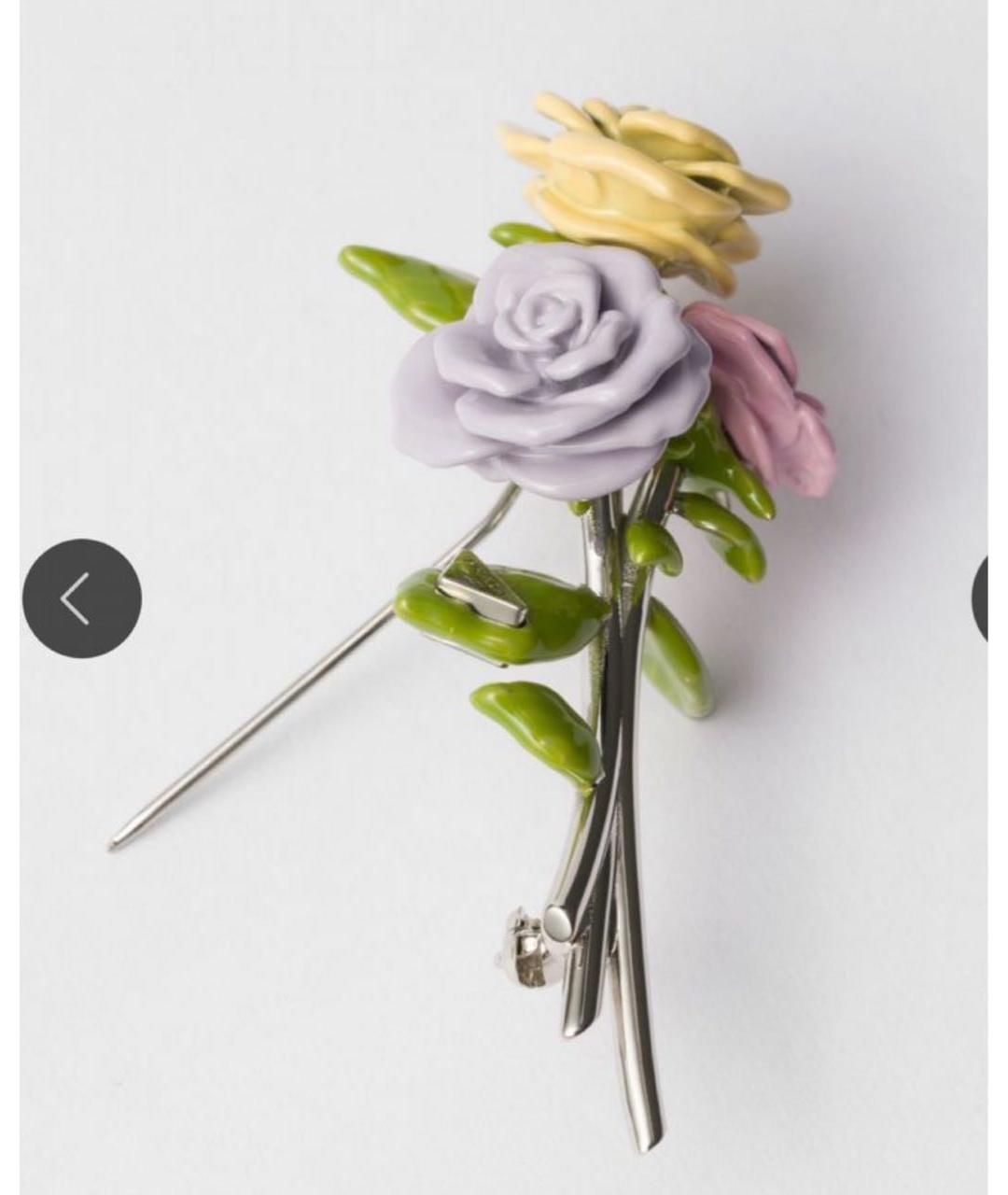 PRADA Мульти металлическая булавка / брошь, фото 7