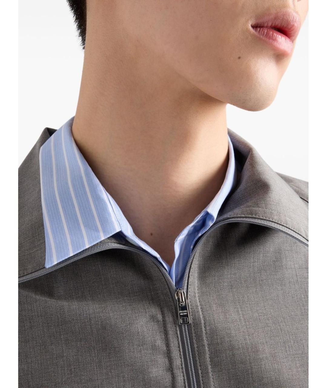 PRADA Голубая хлопковая классическая рубашка, фото 5