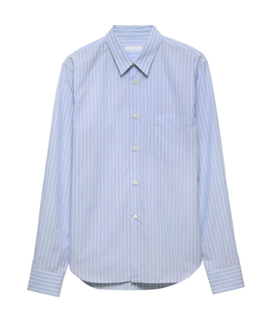 PRADA Голубая хлопковая классическая рубашка, фото 1
