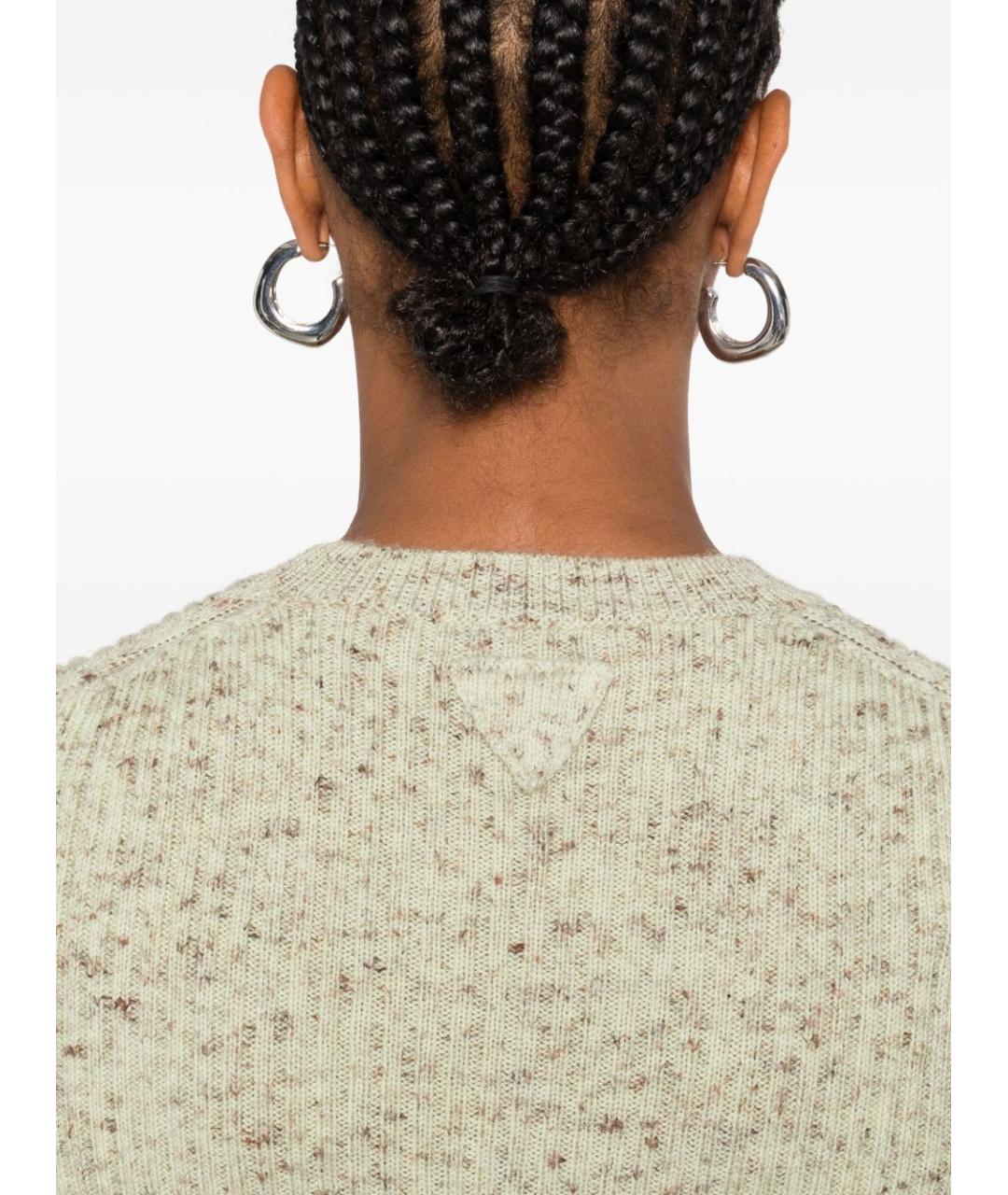 PRADA Зеленая шерстяная футболка, фото 4