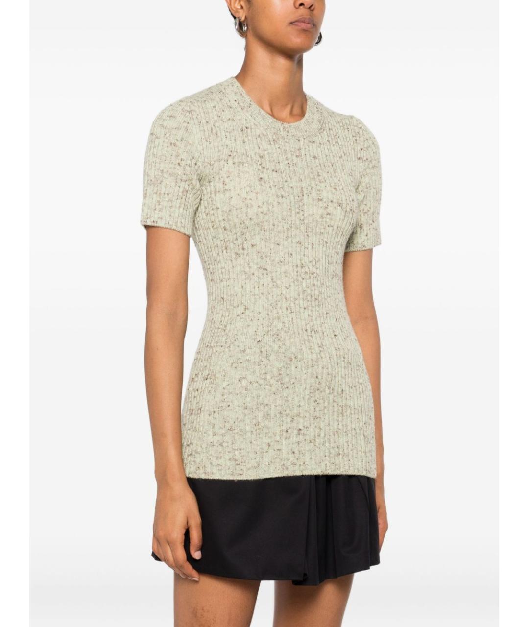 PRADA Зеленая шерстяная футболка, фото 2