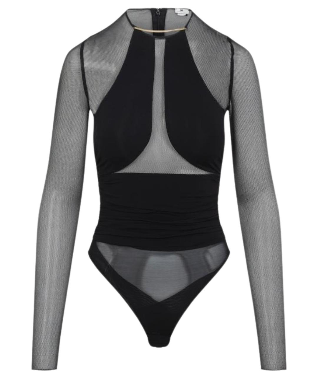 ELISABETTA FRANCHI Черная вискозная блузы, фото 1