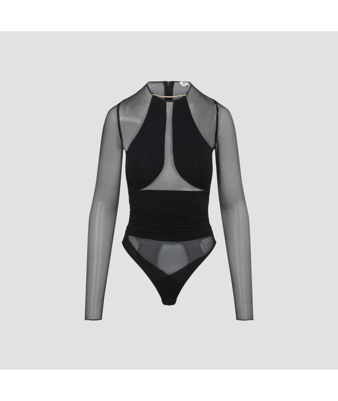 ELISABETTA FRANCHI Черная вискозная блузы, фото 3