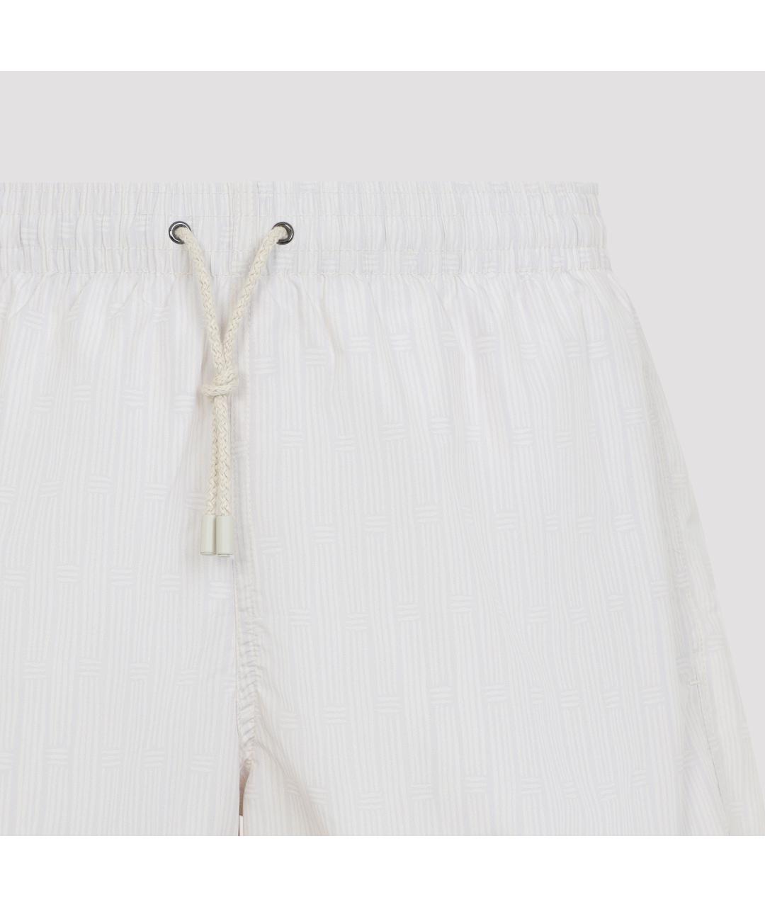 CANALI Белые полиэстеровые шорты, фото 4