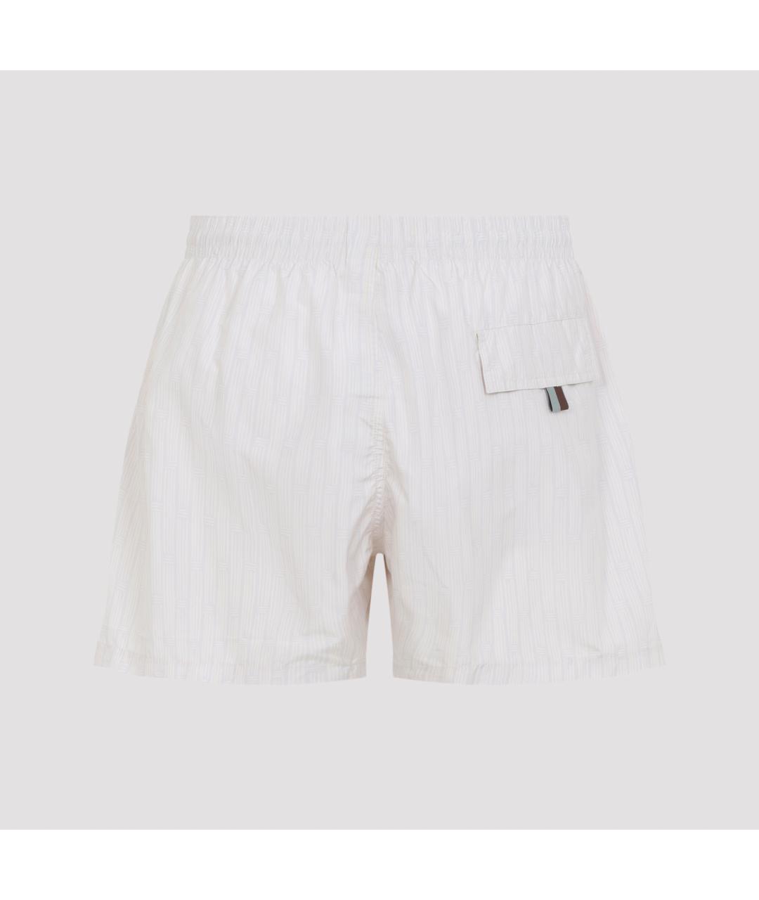 CANALI Белые полиэстеровые шорты, фото 3