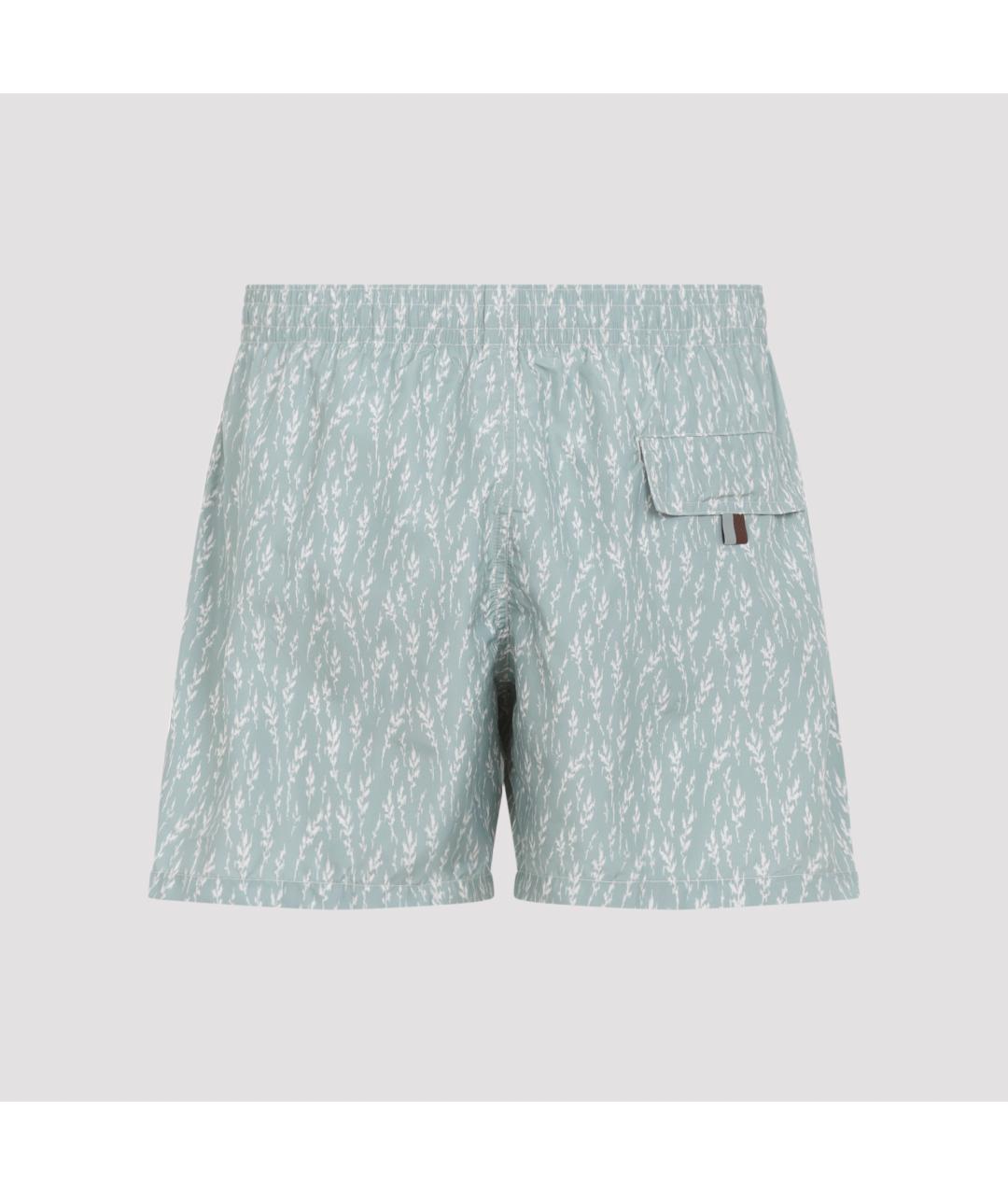 CANALI Зеленые полиэстеровые шорты, фото 2