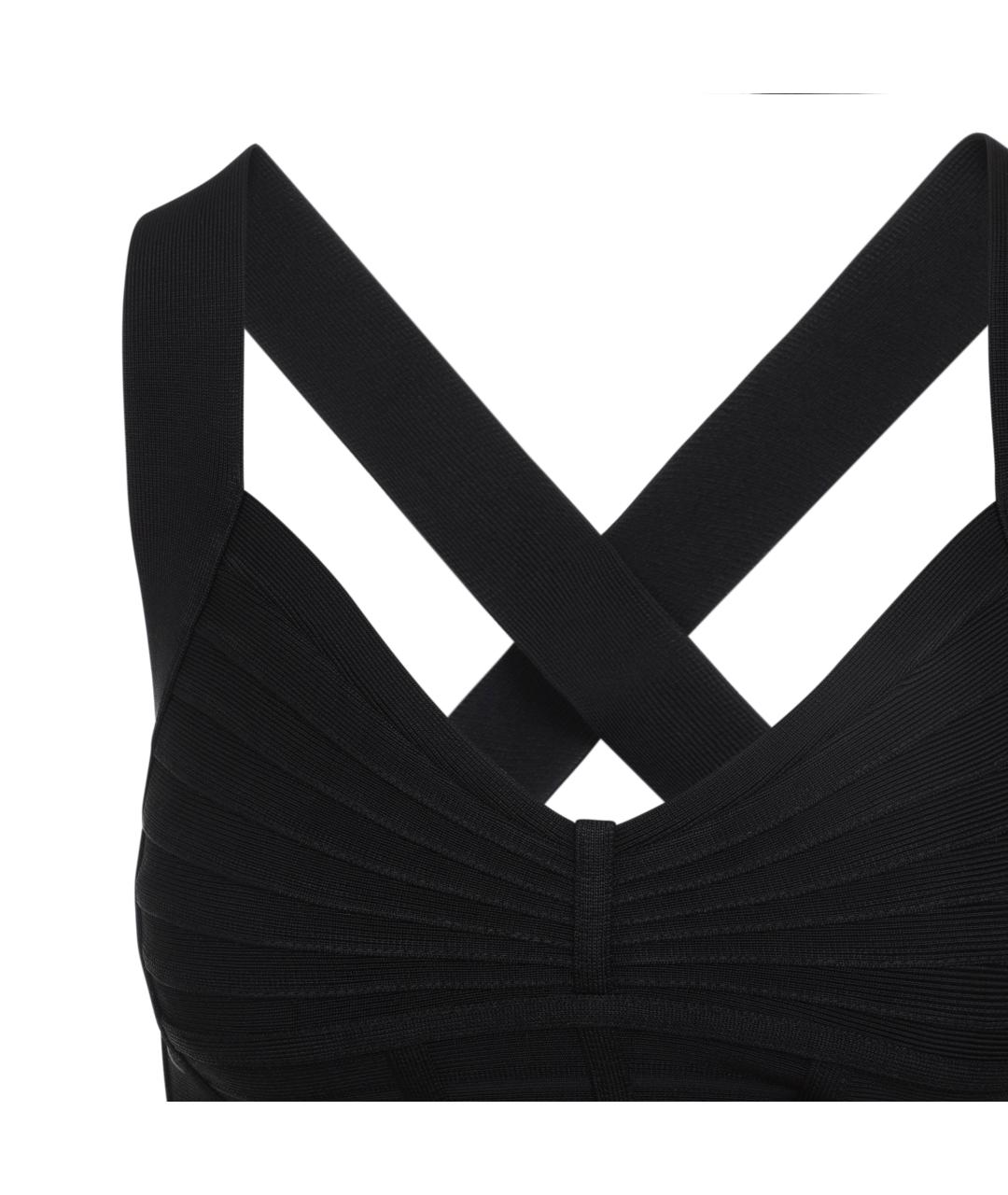 ELISABETTA FRANCHI Черное вискозное платье, фото 4