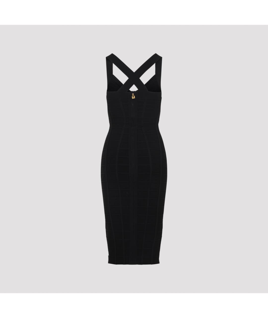 ELISABETTA FRANCHI Черное вискозное платье, фото 3