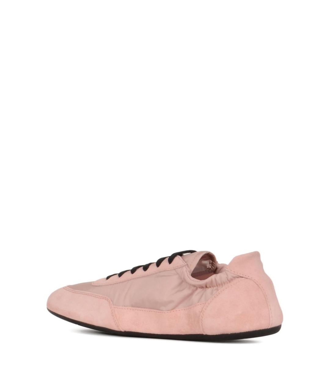 PRADA Розовые замшевые кроссовки, фото 4