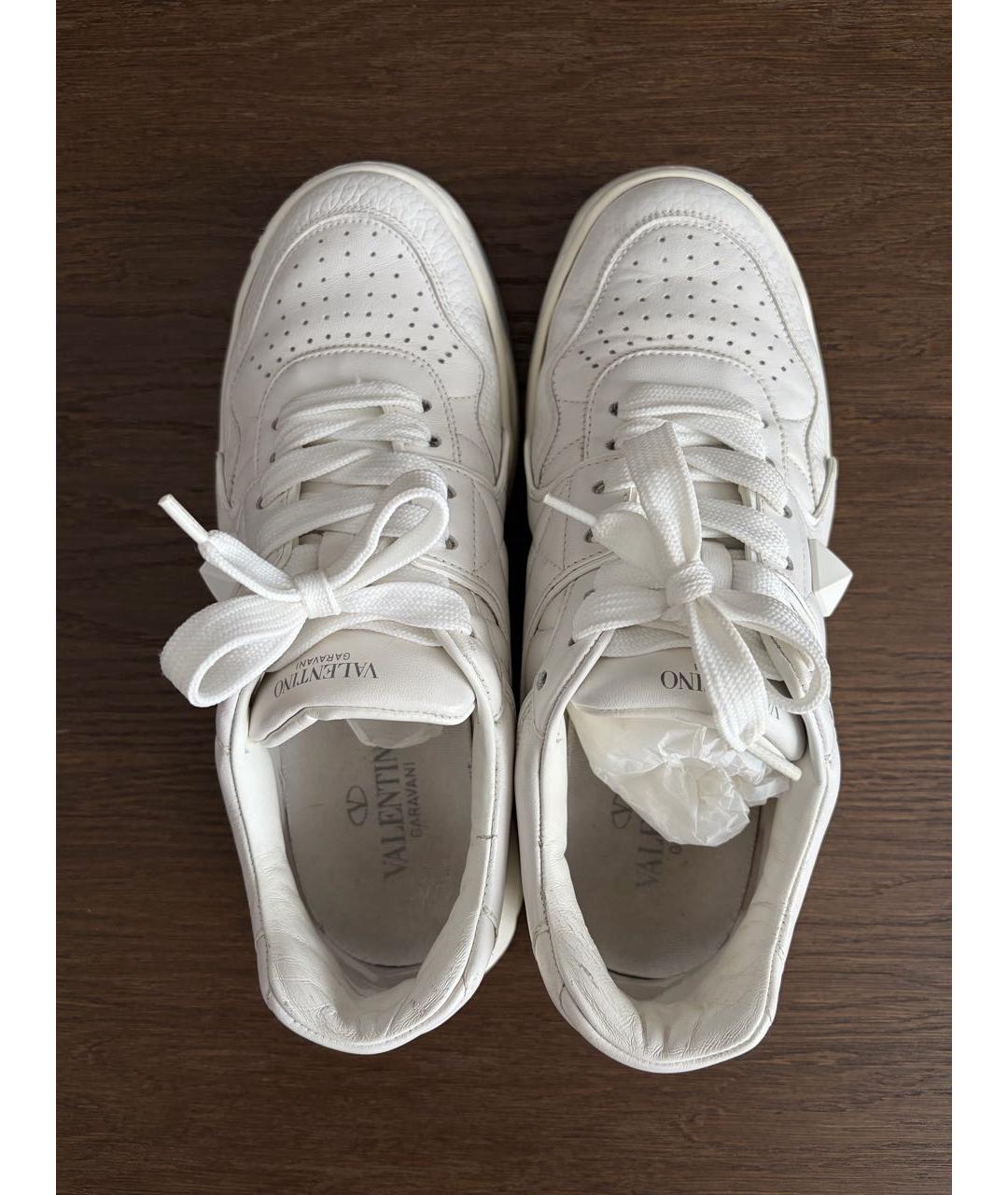 VALENTINO Белые кожаные кеды, фото 3