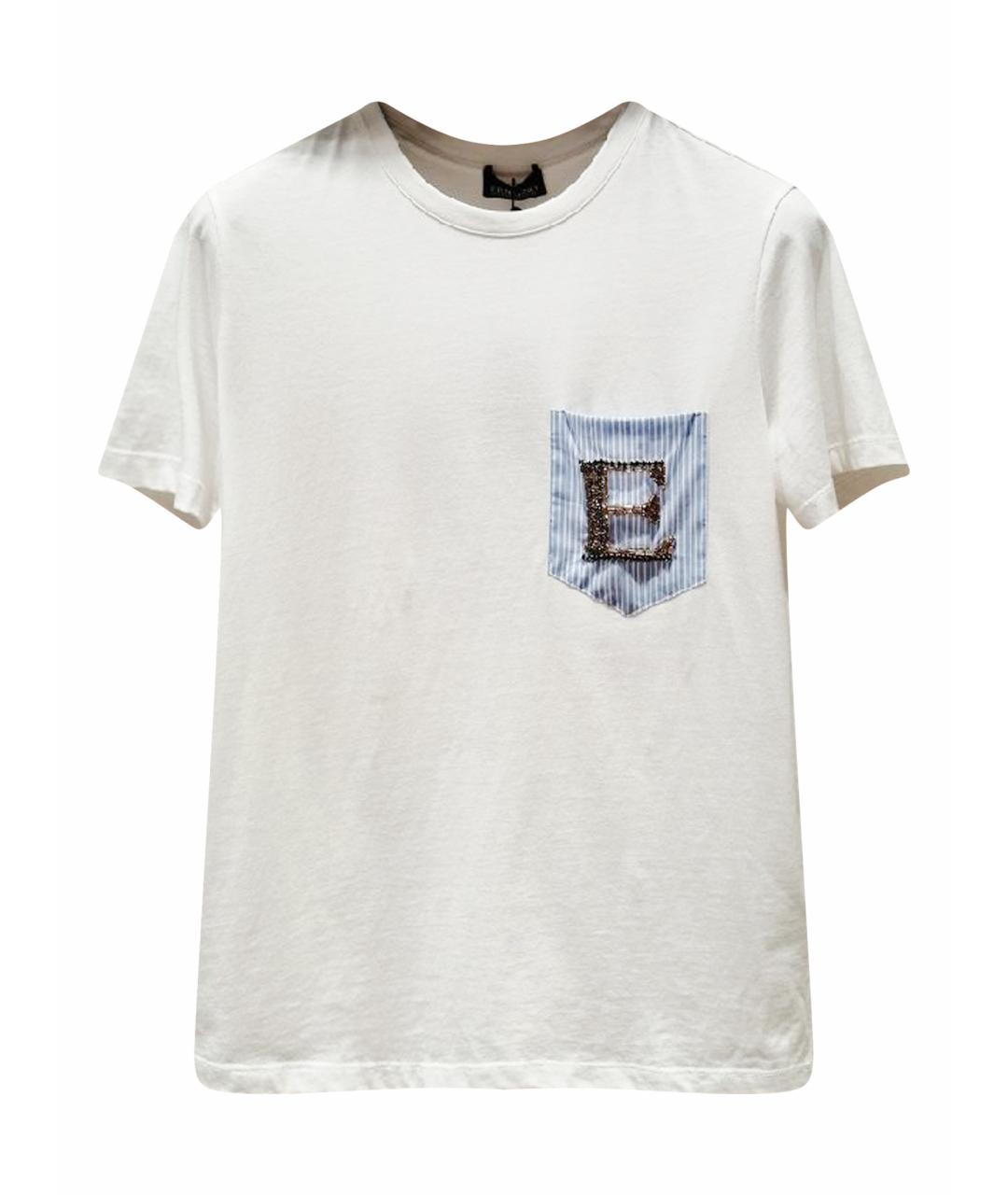 ERMANNO SCERVINO Белая хлопковая футболка, фото 1