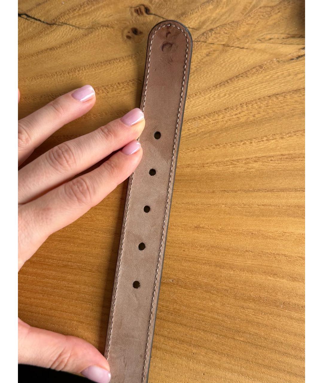 GUCCI Черный кожаный пояс/ремень, фото 5