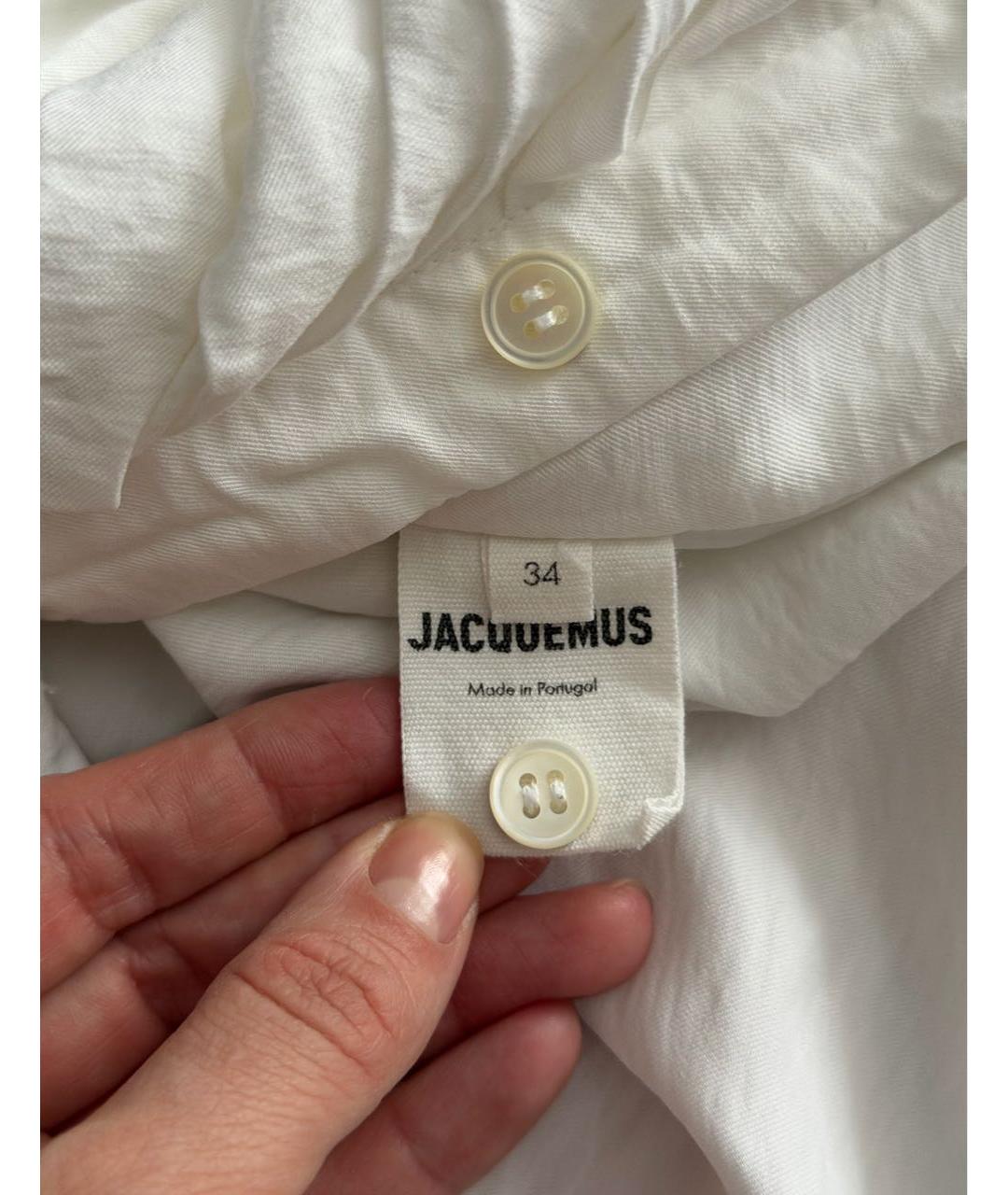 JACQUEMUS Белое льняное платье, фото 5