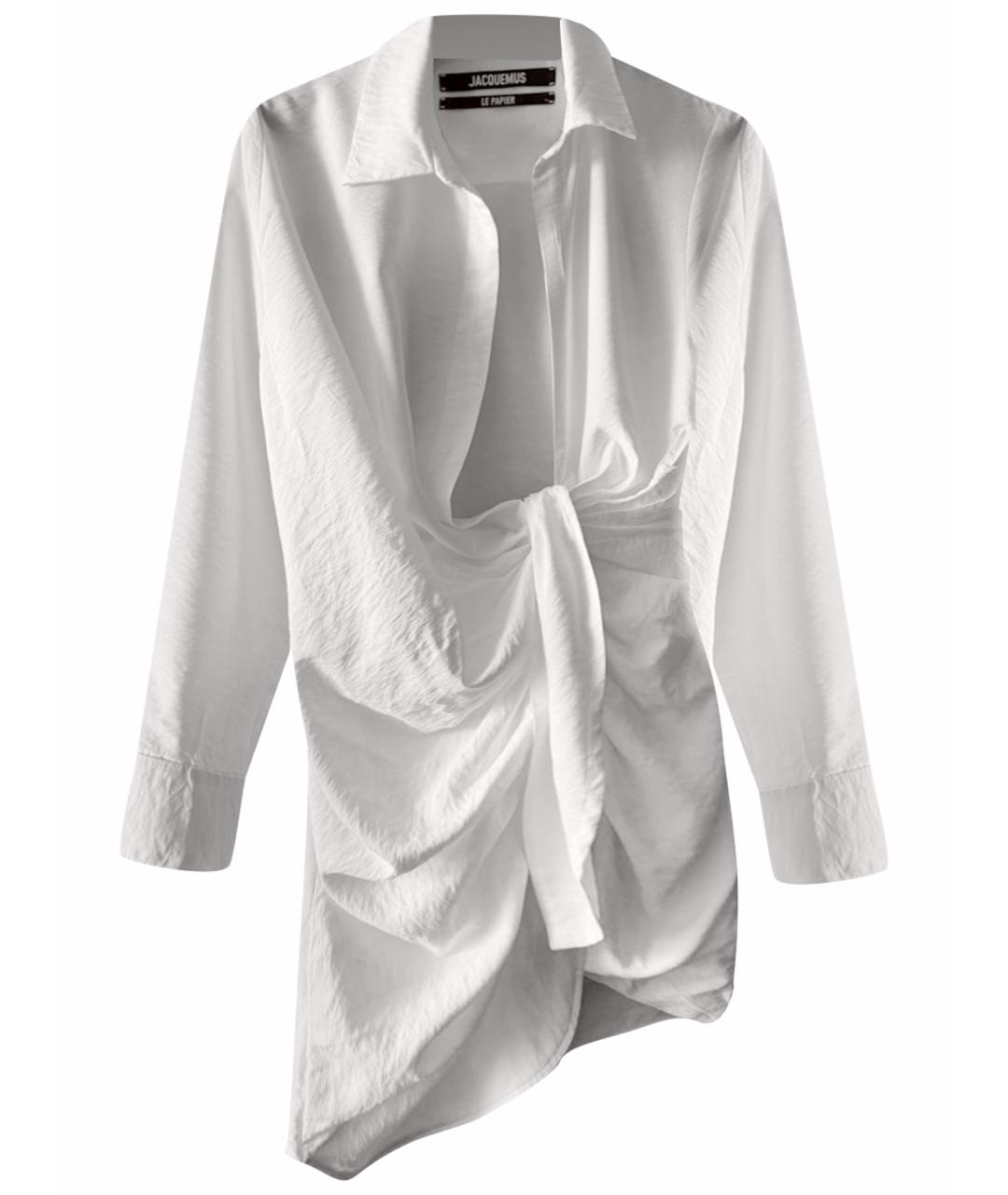 JACQUEMUS Белое льняное платье, фото 1