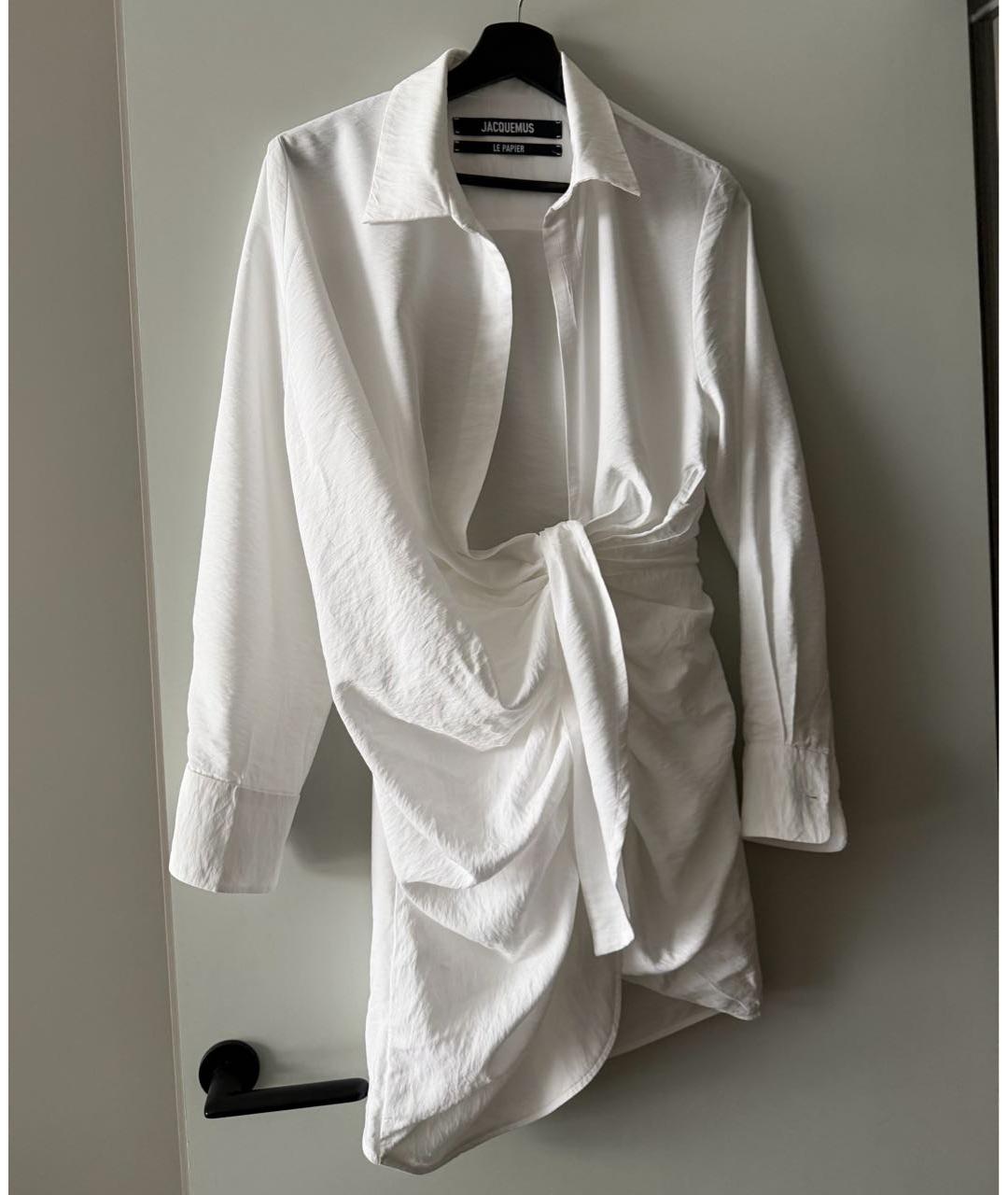 JACQUEMUS Белое льняное платье, фото 6