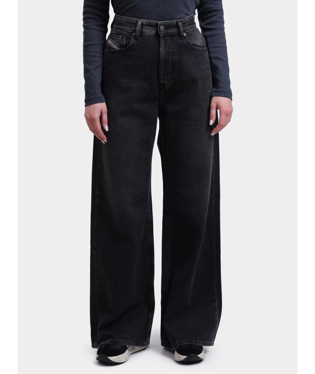 DIESEL Антрацитовые хлопковые джинсы клеш, фото 4