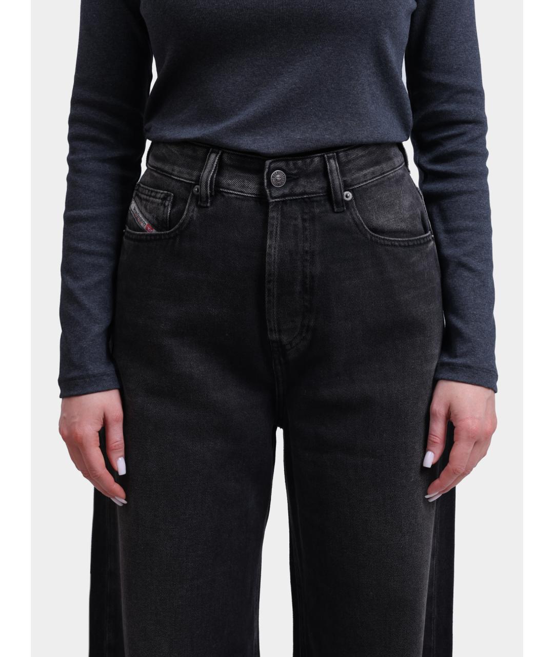 DIESEL Антрацитовые хлопковые джинсы клеш, фото 3