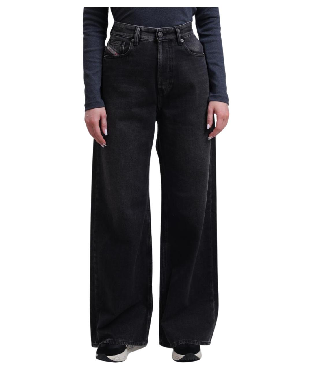 DIESEL Антрацитовые хлопковые джинсы клеш, фото 1