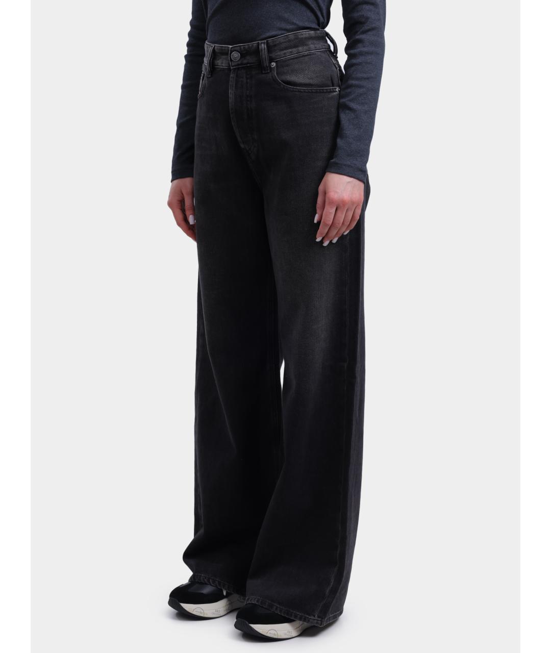 DIESEL Антрацитовые хлопковые джинсы клеш, фото 2