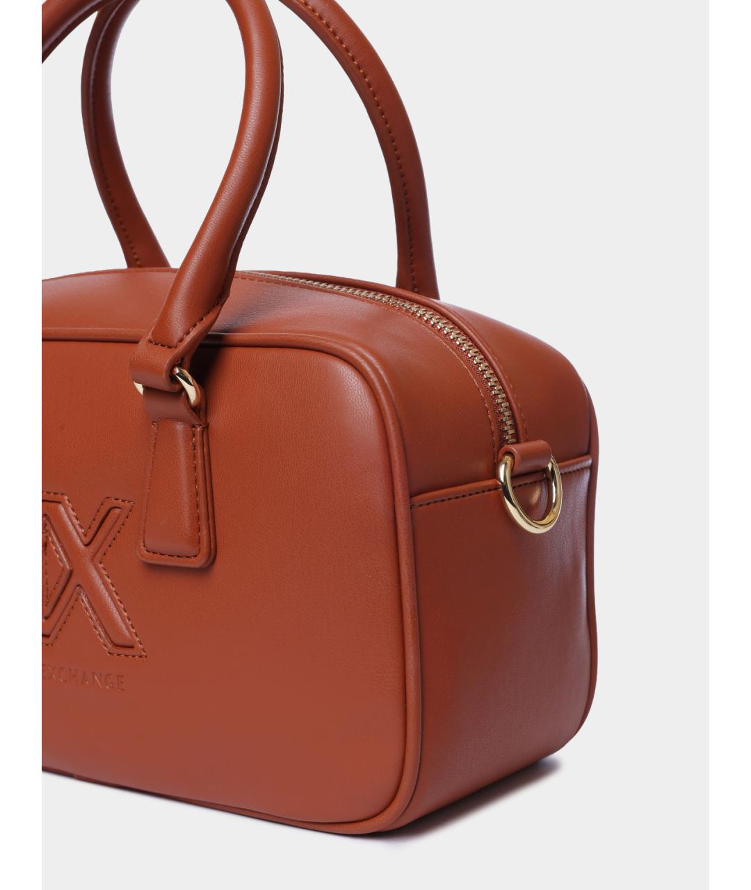 ARMANI EXCHANGE Коричневая сумка через плечо из искусственной кожи, фото 3