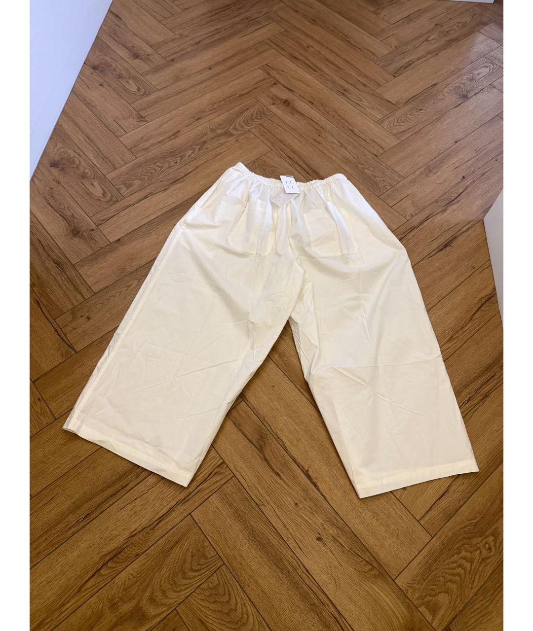 PROENZA SCHOULER Белые хлопковые брюки широкие, фото 2