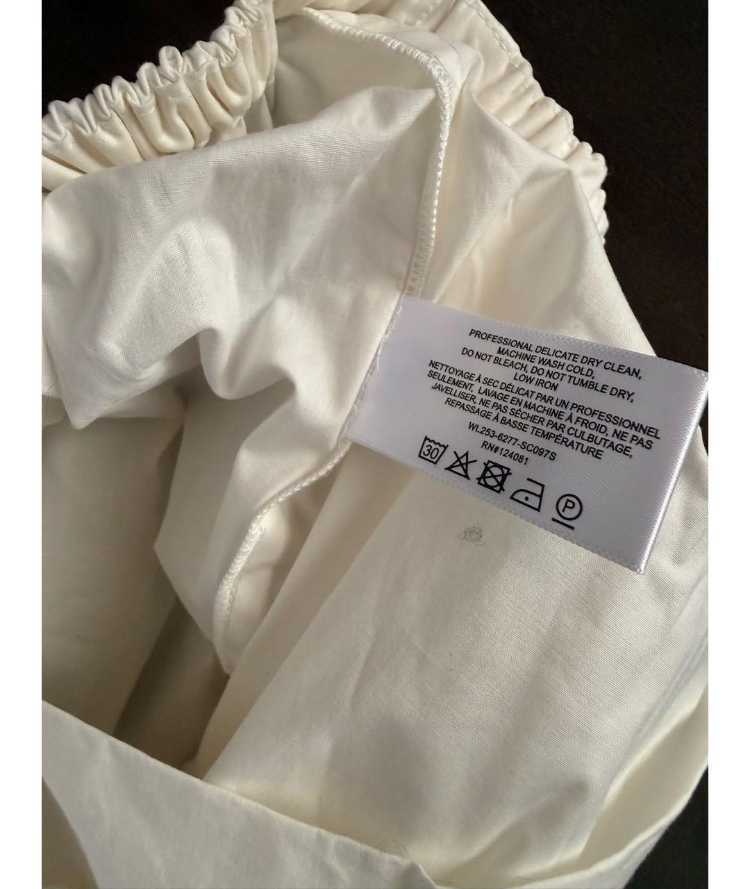 PROENZA SCHOULER Белые хлопковые брюки широкие, фото 8