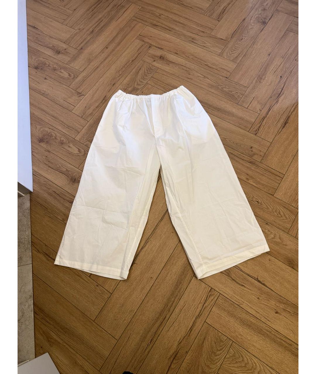 PROENZA SCHOULER Белые хлопковые брюки широкие, фото 9