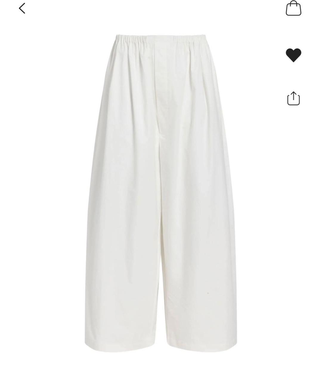 PROENZA SCHOULER Белые хлопковые брюки широкие, фото 7