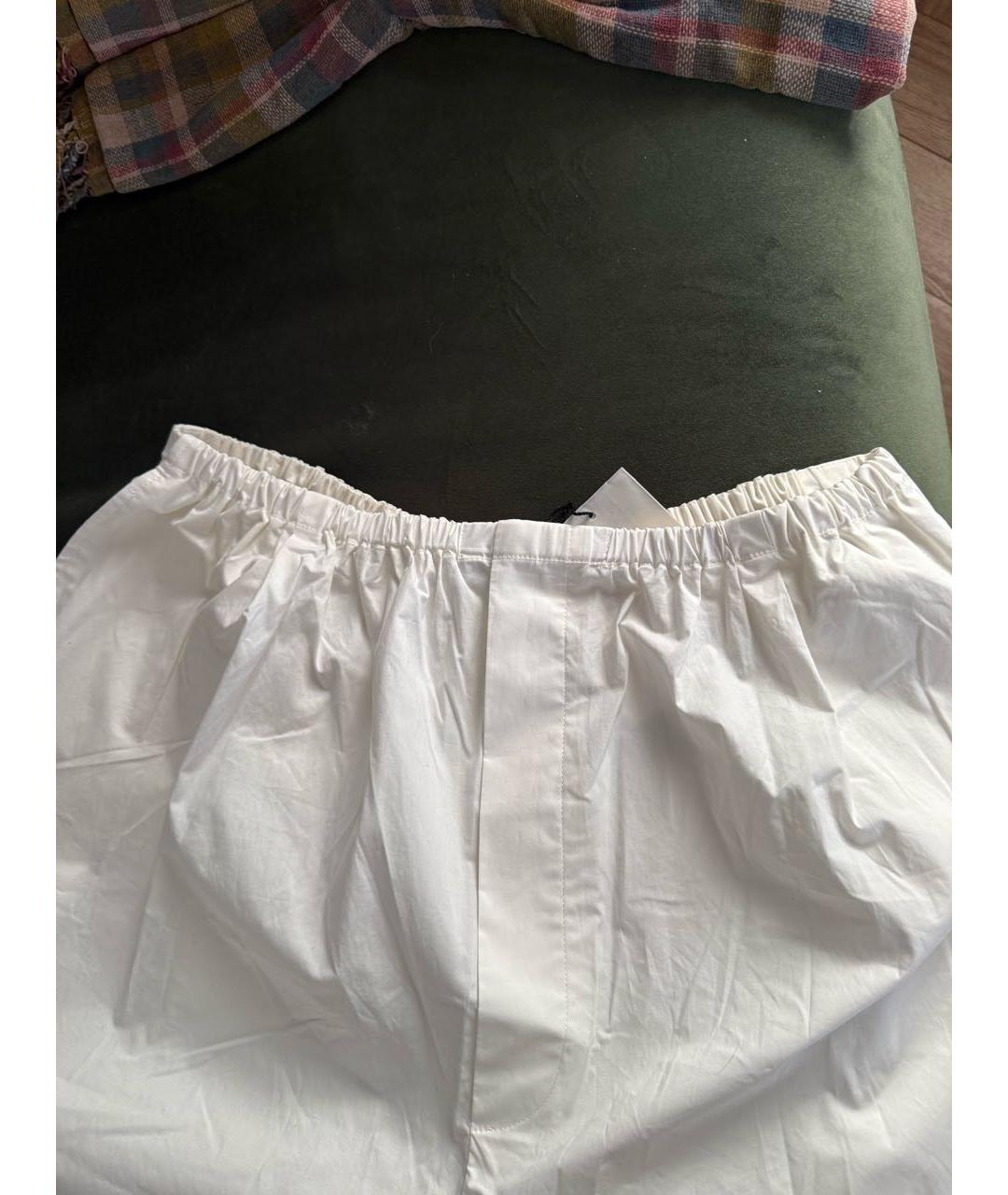 PROENZA SCHOULER Белые хлопковые брюки широкие, фото 4