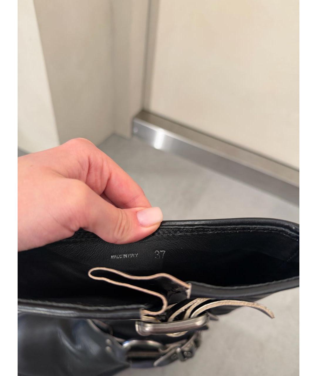 MIU MIU Черные кожаные сапоги, фото 7