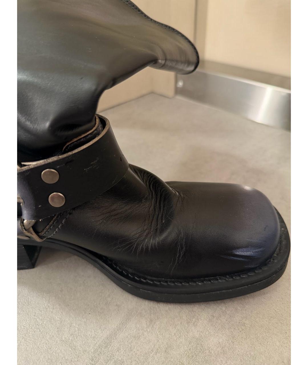 MIU MIU Черные кожаные сапоги, фото 3