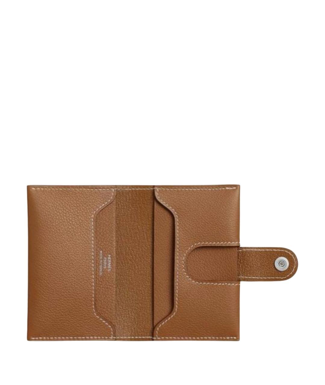 HERMES Коричневый кожаный кошелек, фото 1